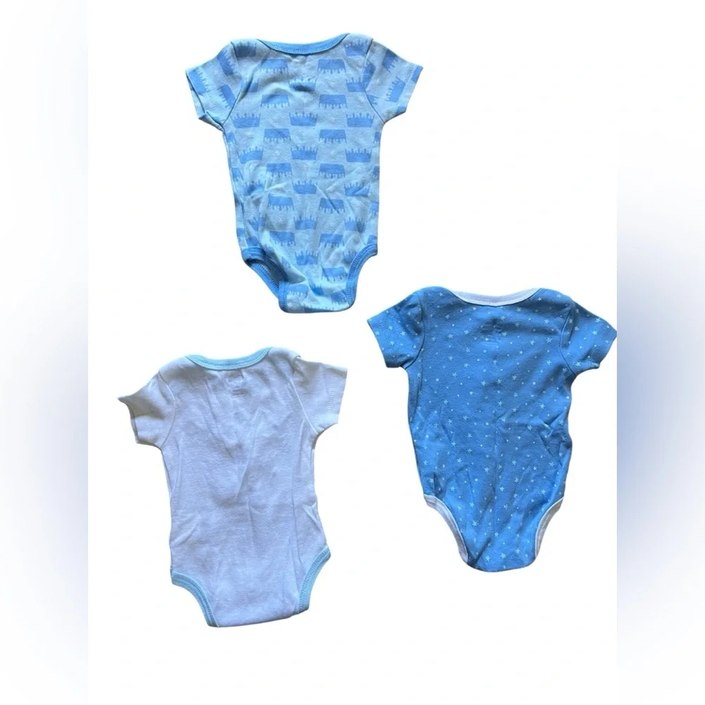 Baby Boy Blue Prince Themed Onesie Bundle | 6-9M NWOT